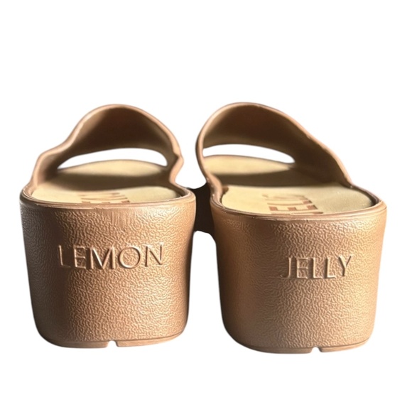 Lemon Jelly Sunny Bronze Platform Slides Sandals Size EU 40 / US 9-9.5 - Picture 6 of 6